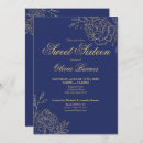 Search for blue and gold sweet 16 invitations Elegant