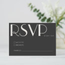 Search for classy rsvp cards Black and white