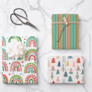 Search for rainbow christmas tree wrapping paper Pastel