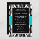 Search for zebra bridal shower invitations Blue