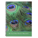 Search for peacock feathers notebooks Blue