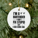 Search for waiter christmas tree decorations Bartender