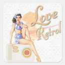 Search for retro lady stickers Vintage