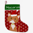 Search for tabby cat christmas stockings Red