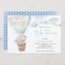 Search for cute elephant baby shower invitations Baby blue white green