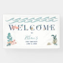 Search for under the sea birthday party banners Blue