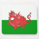 Search for welsh dragon mousepads Red