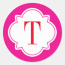 Search for single initial stickers Red