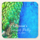 Search for peacock feather coasters Green