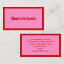 Search for dinner party business cards Pink