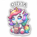 Search for cute cartoon unicorn stickers Kawaii