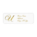 Search for monogram u labels Gold