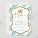 Search for blue prince birthday invitations Gold