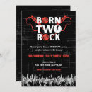 Search for rockstar birthday invitations Black