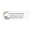 Search for thistle return address labels Watercolor
