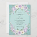 Search for mint and lavender wedding invitations Floral