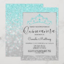 Search for teal blue quinceanera invitations Glitter