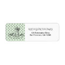 Search for green paw print return address labels Cat