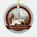 Search for vintage reindeer christmas tree decorations Santa claus