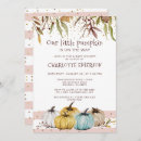 Search for pink gold pumpkin invitations Autumn