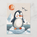 Search for penguin cartoon postcards Illustration