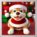 Search for cartoon santa christmas art Dog