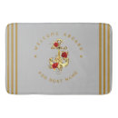 Search for nautical bath mats Welcome aboard