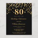 Search for elegant dinner birthday invitations Black and gold