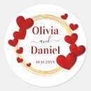 Search for red heart save the date stickers Flower