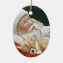 Search for pembroke welsh corgi christmas tree decorations Santa