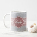 Search for pink and grey monogram mugs Initial