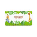 Search for monkey birthday return address labels Giraffe