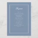 Search for blue and white wedding programs Simple