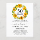 Search for sunflower anniversary invitations Modern
