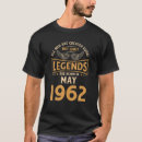 Search for born in 1962 tshirts Legends