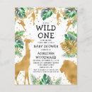 Search for gold safari baby shower invitations Modern