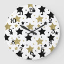 Search for black and gold decor clocks Stars