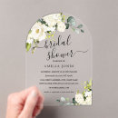 Search for clear bridal shower invitations Floral