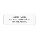 Search for writer return address labels Simple