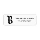 Search for letter b return address labels Alphabet