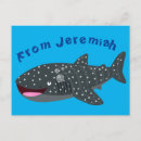 Search for blue shark postcards Cartoon