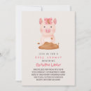 Search for baby pig invitations Watercolor