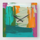 Search for abstract painting blue clocks Orange