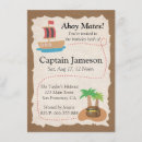 Search for treasure birthday invitations Pirates