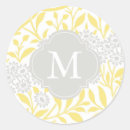Search for pretty yellow monogram stickers Floral