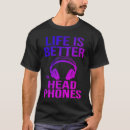 Search for music equipment tshirts Headphones