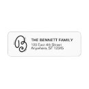Search for b monogram return address labels Letter