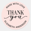 Search for love thank you stickers Homemade
