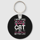 Search for i work hard key rings Kitten