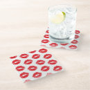 Search for kissing barware Red lipstick